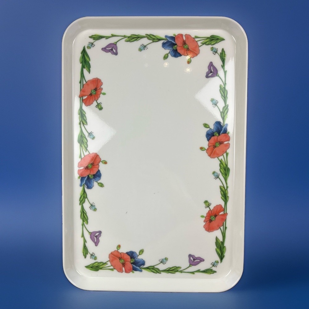 Villeroy & Boch Amapola Melamine Floral Tray - Vintage - Made in Italy